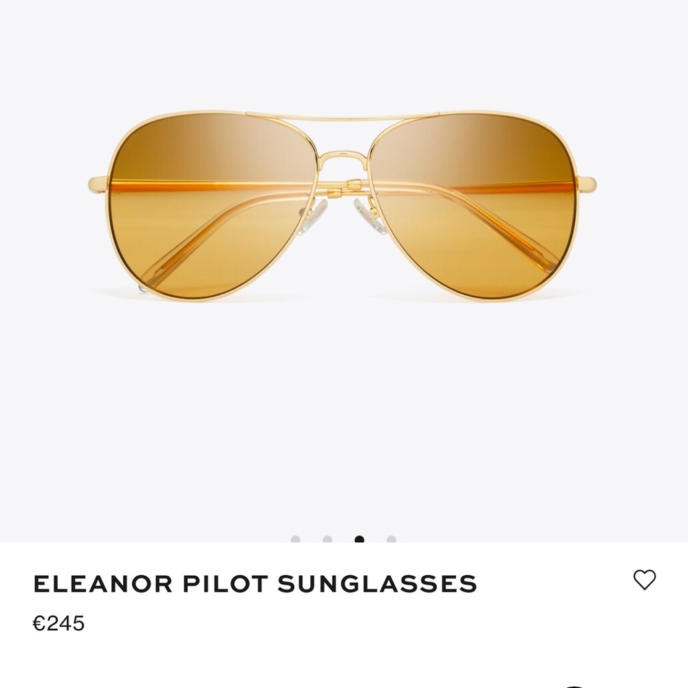 Tory Burch Gold Aviator Sunglasses